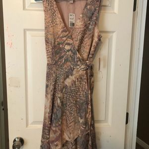Sexy Pink Python wrap dress
